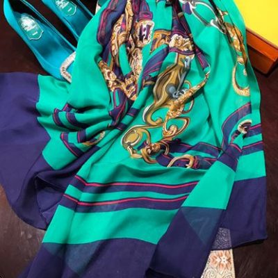 Hermes silk scarf