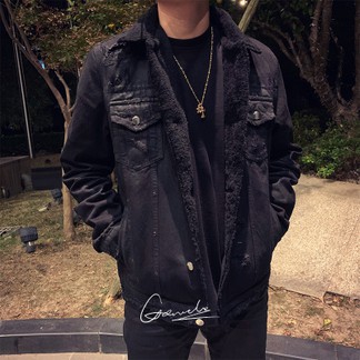 Black Amiri Shearling Jacket