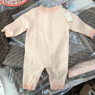 Fendi Baby ‘Ff’ Print Babygrow