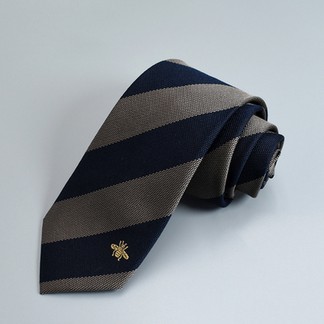 Gucci Stripe Bee Tie