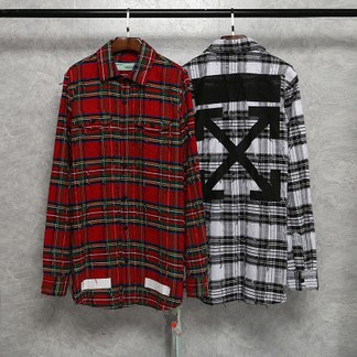 Off-White Distressed Flannel