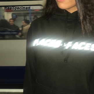 Places + Faces 3M Reflective Hoodie