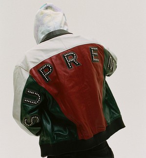 Supreme Leather Studded Arc logo Jacket (FW18)