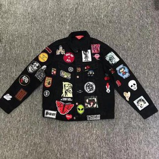 Supreme Patches Denim Trucker Jacket