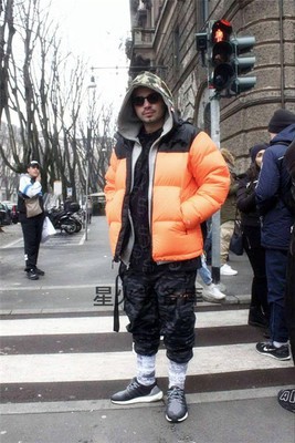 Supreme x TNF Orange Nuptse Jacket