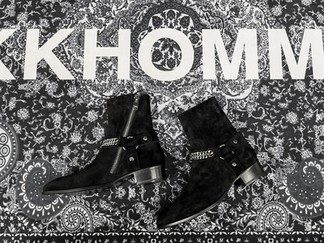 YSL Chain Harness Wyatt Boot In Black Suede (FW13)